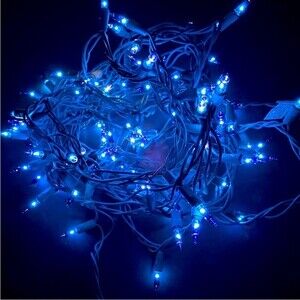 UL Listed 100 LED Green Wire Christmas String Blue Lights tree lights